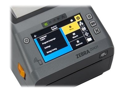 Zebra ZD621d (203dpi), USB, RS232, BT, Ethernet, WLAN, grau