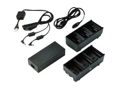 Zebra 3-Slot Battery Charger Connected via Y Cable - Battery charger - Output ports: 3 - Large