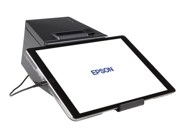 Epson TM-m30II-SL Belegdrucker mit Tablethalterung, Seitenansicht