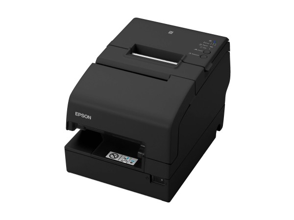 Epson TM-H6000V, USB, powered-USB, Ethernet, Cutter, MICR, OPOS, ePOS, schwarz