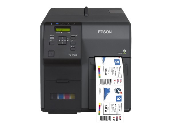 Epson ColorWorks C7500, Cutter, Display, USB, Ethernet, schwarz